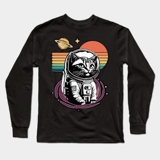 Space Catdet Galactic Feline Long Sleeve T-Shirt